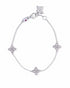18kt white gold Princess Flower diamond bracelet